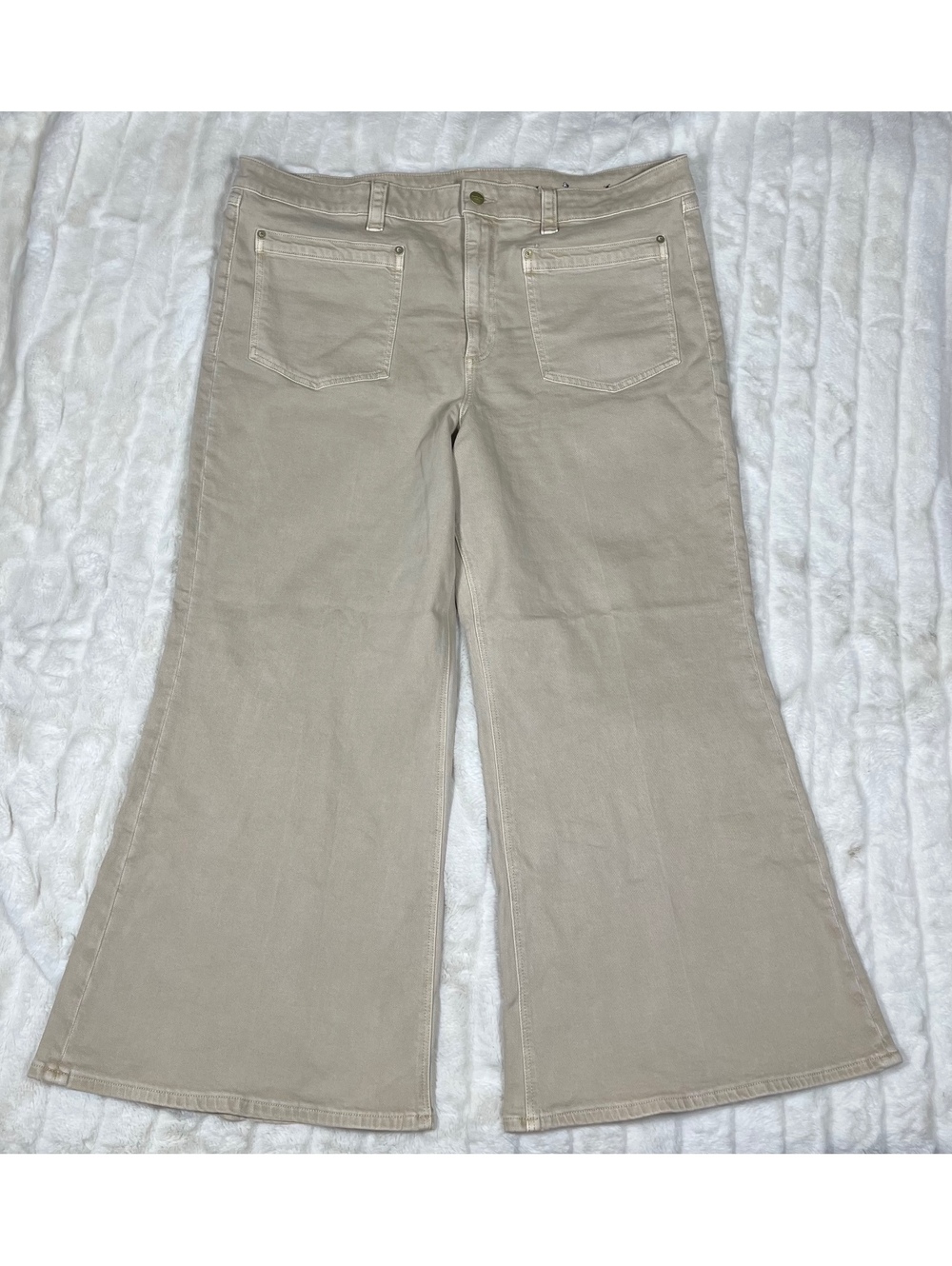 American Eagle Tan 20S/20P Patch Pocket School Preppy Flare Jeans